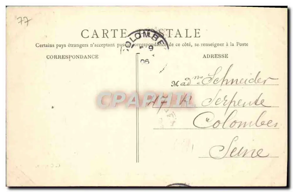 Schloss Vaux-le-Vicomte — Ansicht des Parterres — G. Chapron, Verlag (5) - Rückseite