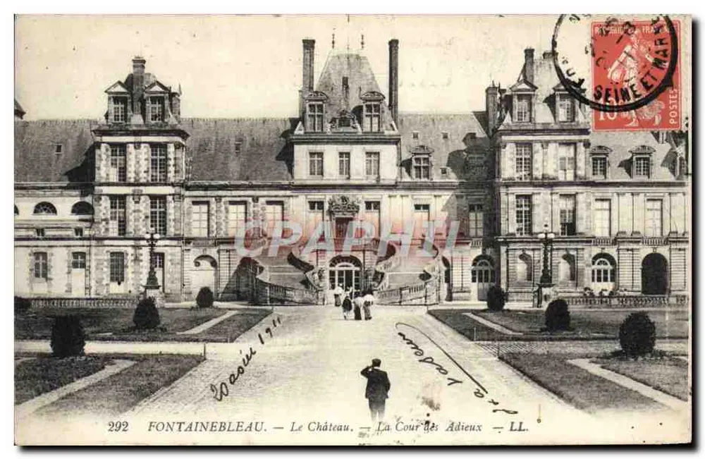 Fontainebleau — Das Schloss — Die Cour des Adieux — LL. — Nr. 292 - Vorderseite