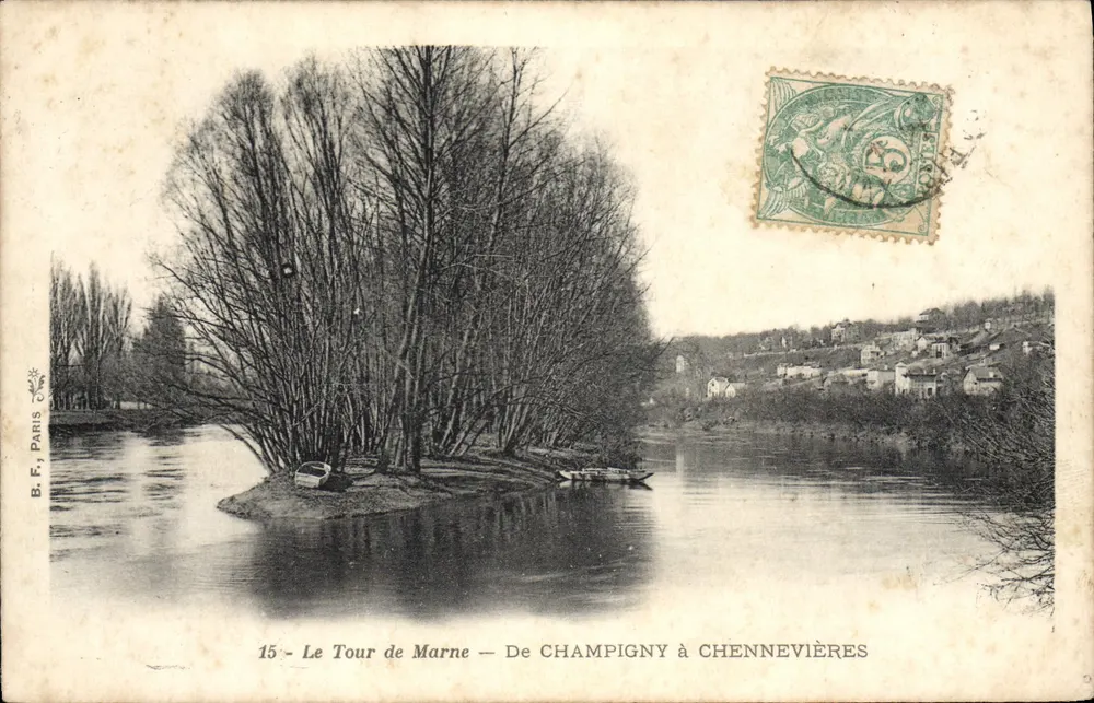 Der Rundgang am Marne — Von Champigny nach Chennevières — B.F., Paris - Vorderseite