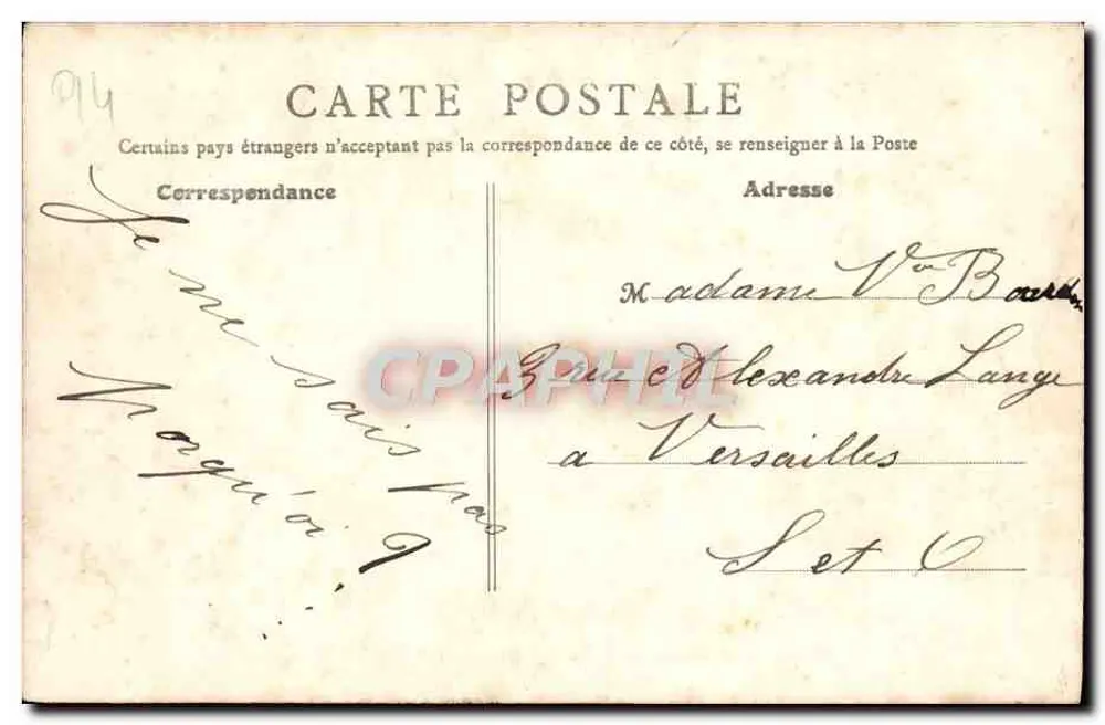 Der Rundgang am Marne — Von Champigny nach Chennevières — B.F., Paris - Rückseite