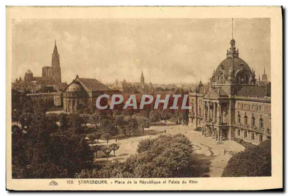 Strasbourg - Place de la République und Palais du Rhin — n° 166 - Vorderseite
