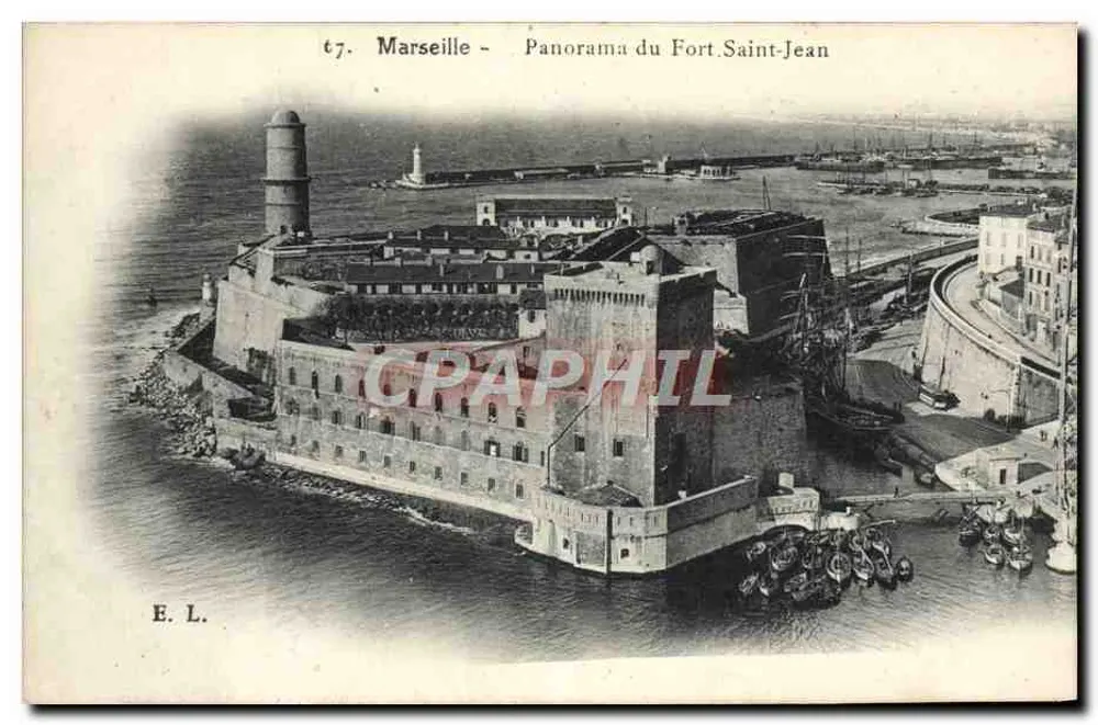 Marseille - Panorama des Fort Saint-Jean — E. L. — t7 - Vorderseite