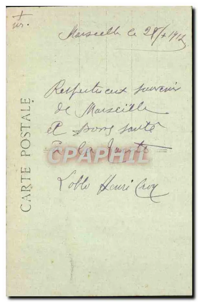 Marseille - N.D. de la Garde - E.L. - Verso