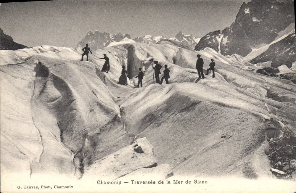 Chamonix — Überquerung der Mer de Glace — G. Tairraz, Foto Chamonix - Vorderseite