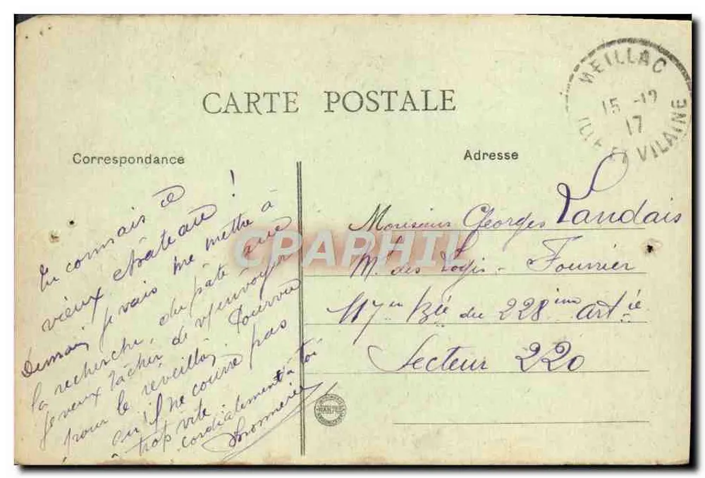 Combourg (Ille-et-Vilaine) — Der feudale Schloss mit den Türmen Croisé und Chat — Verlag J. Sorel, Drucker in Rennes - Rückseite
