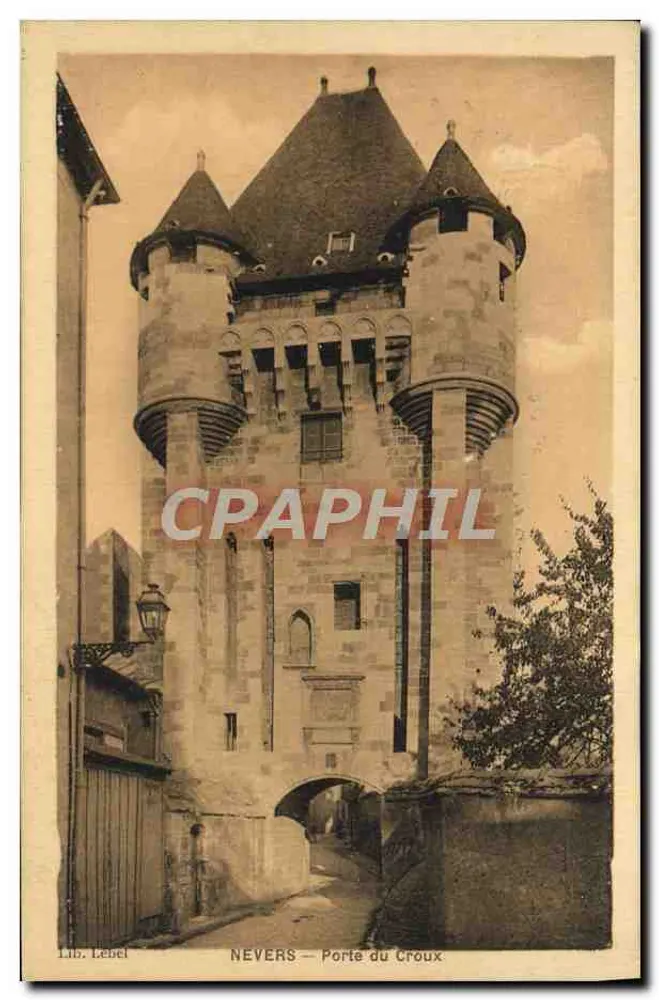 Nevers — Porte du Croix — Lib. Lebel - Awers