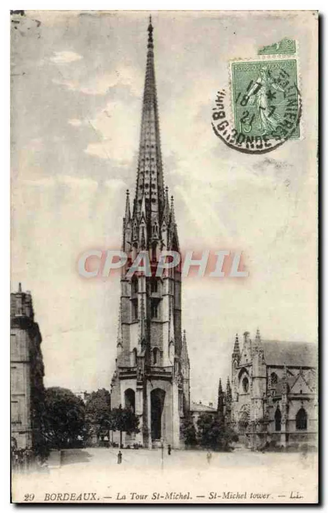 Bordeaux — A Torre St-Michel — Editor Lévy Fils & Cie, n°29 - Frente