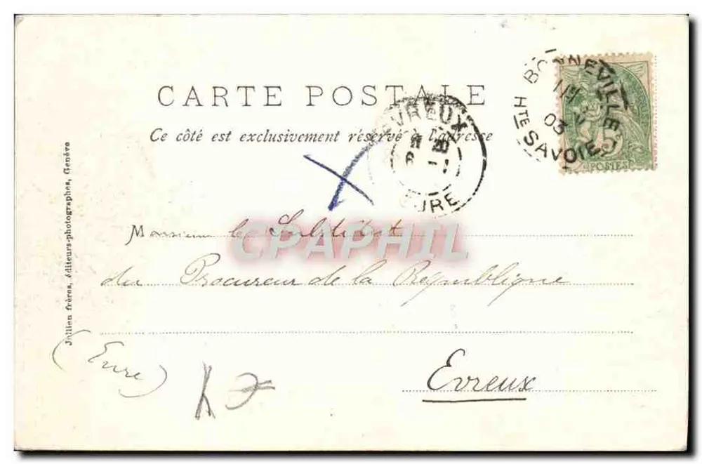 No Piquete — André Hauw e seus melhores cumprimentos — J. J. 3185 - Verso