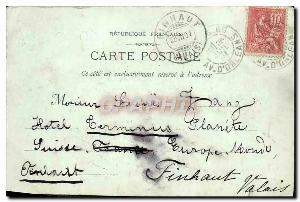 Marseille — Ascenseur de N.D. de la Garde — éditeur : PHOTOGRAPHIE M. LEBLANC - Verso