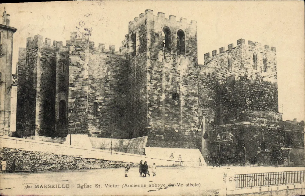 Marseille - Kirche St. Victor (Ehemalige Abtei des 5. Jahrhunderts) - Vorderseite