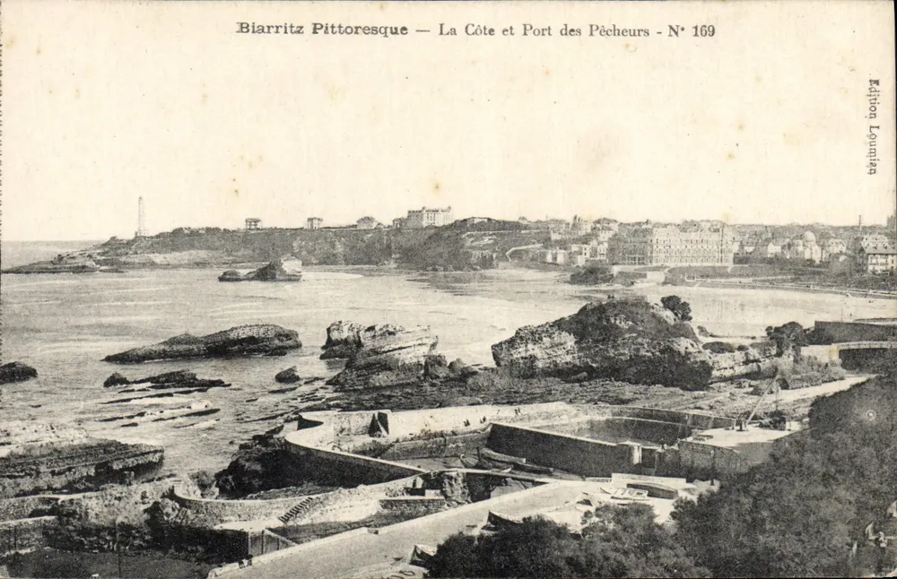 Biarritz Pittoresk — Die Küste und der Fischereihafen — Edition Louniña - Nr. 169 - Vorderseite