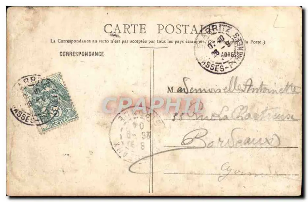 Biarritz - Villa EKLEA et Pyrénées - N° 57 - Verso