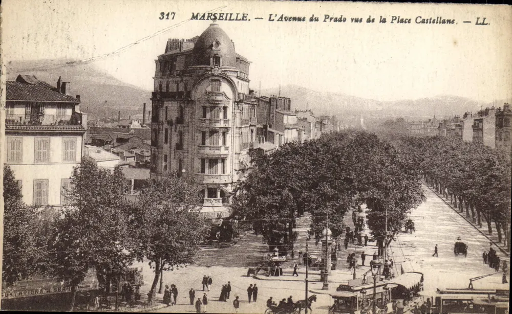 Marseille — Avenue du Prado aus der Place Castellane gesehen — LL, n° 317 - Vorderseite