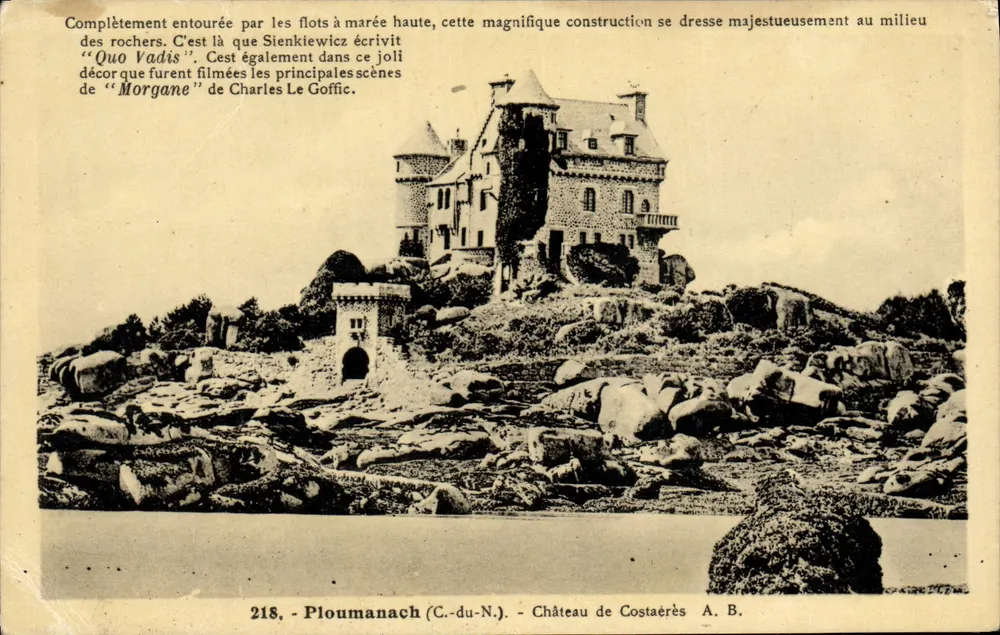 Ploumanach (C.-du-N.) — Château de Costaërès — éditeur A. B. - Frente