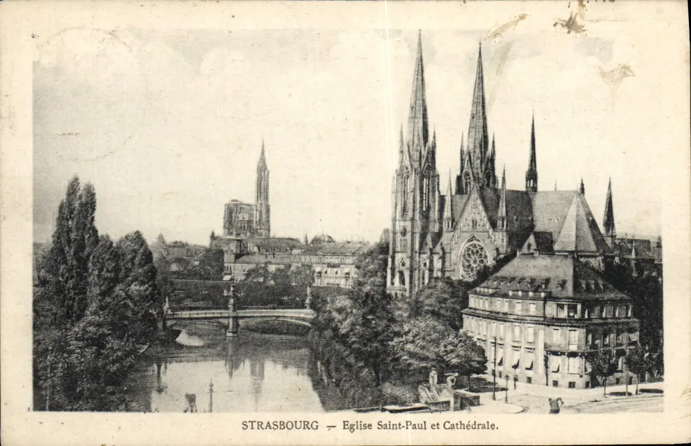Straßburg — Kirche Saint-Paul und Kathedrale — Pâtil Laub, Verlag - Vorderseite