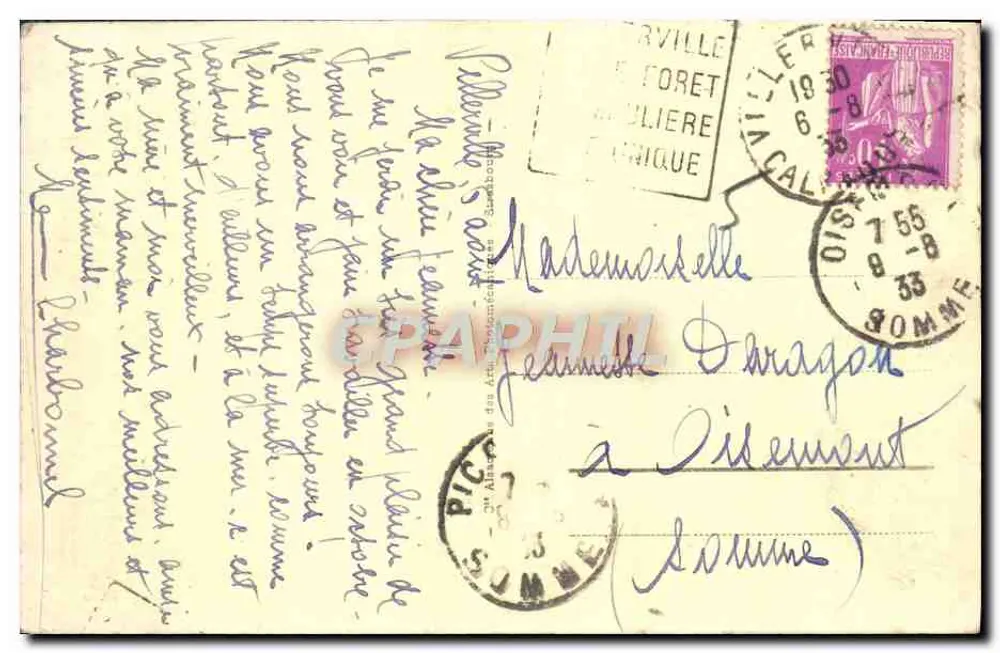 Villerville-sur-Mer — Le Calvaire, éditeur Cl. A. Béra, n° 47 - Verso