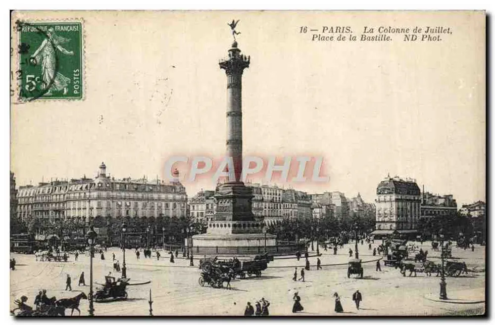 Paris — Die July-Säule, Place de la Bastille — ND Phot. Nr. 16 - Vorderseite