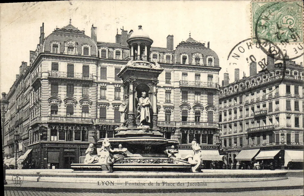 LYON — Fontaine de la Place des Jacobins — Verlag unbekannt, Seriennummer nicht sichtbar - Vorderseite