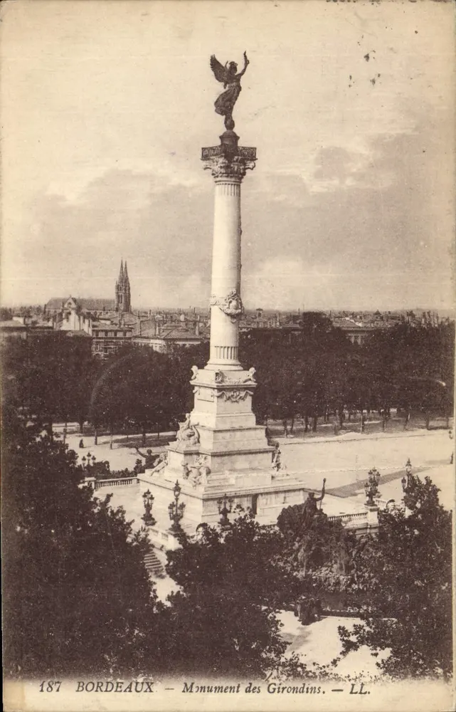 Bordeaux — Monument dos Girondinos — LL. — 187 - Frente