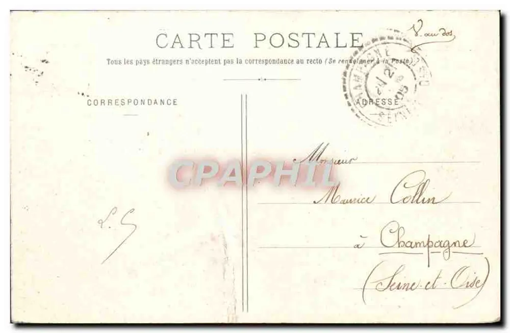 Reims - Hotel de Ville — F. Barnhoud, fotógrafo, Laon - Depositado - Verso
