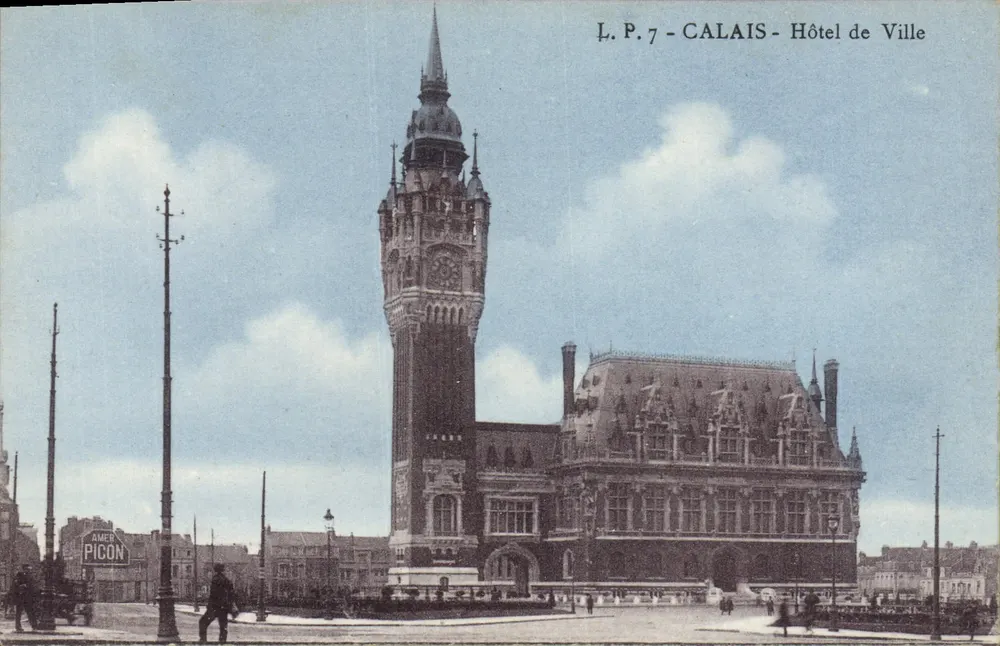 Calais - Hotel de Ville — L.P. 7 — wydawca Lucien Pollet, Lille - Awers