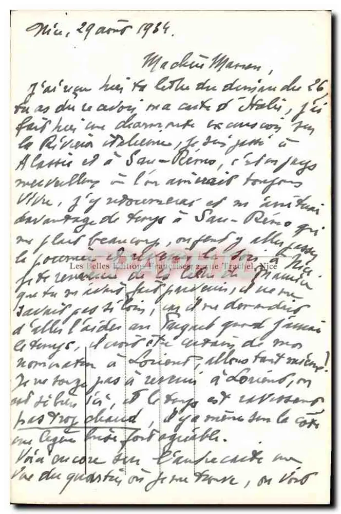 Menton — Vista generale e le Caserne — ADIA - Verso