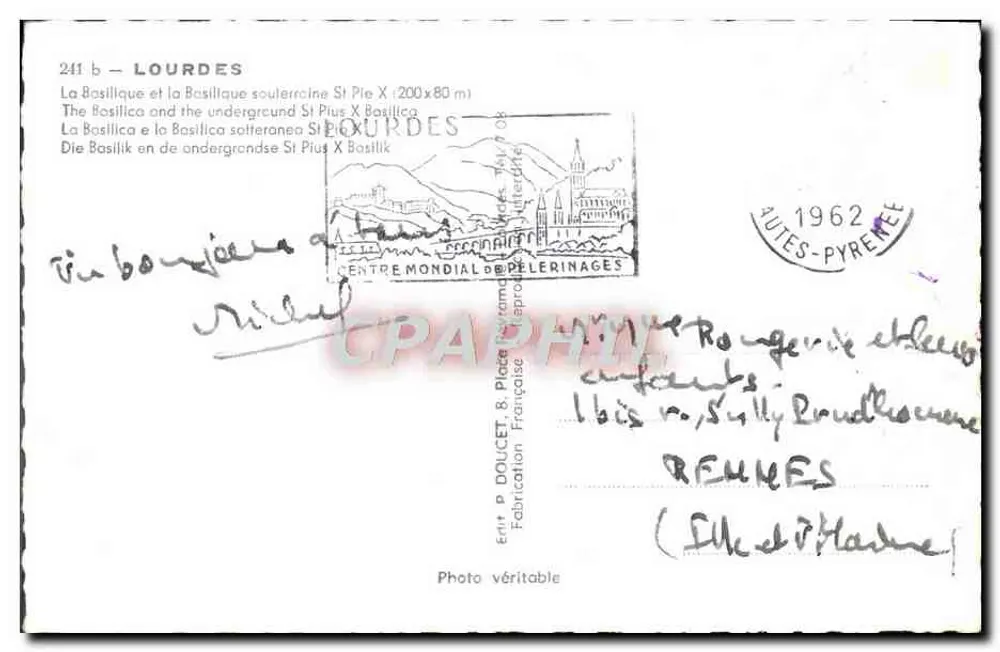 Lourdes — A Basílica e a Basílica Subterrânea São Pio X — editor Eddlux - Verso