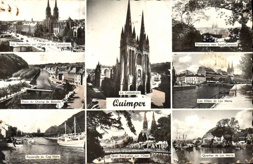 Quimper — La Cathédrale et panoramas — Éditions GABY - Vorderseite