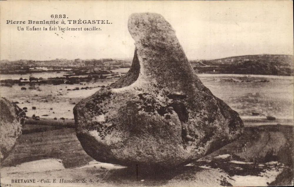 Schaukelstein in Trégastel — Bretagne — Coll. E. Hamonie, St. B. - Vorderseite
