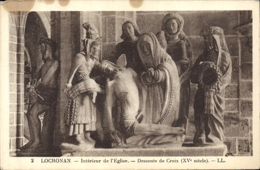 Locronan — Innenraum der Kirche — Abstieg von der Kreuzes (15. Jahrhundert) — LL. - Vorderseite