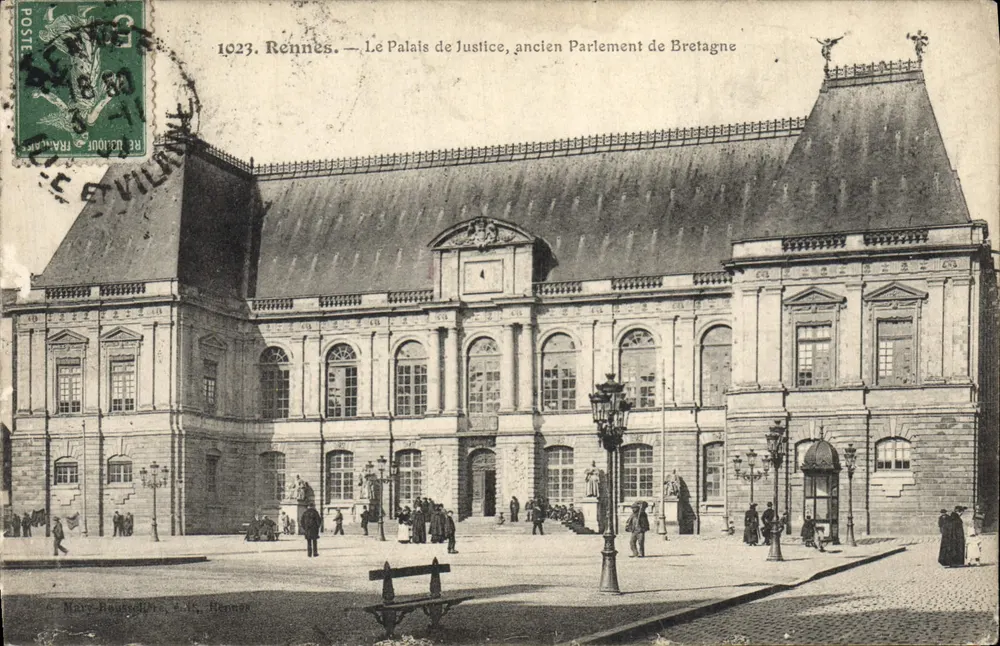 Rennes — Das Justizpalast, ehemaliger Parlament von Bretagne — Verlag: Mary-Hauteville, Nr. 16, Rennes - Vorderseite