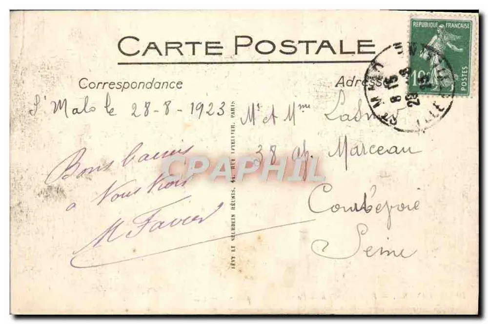 Dinard — Effet de lune à la Pointe de la Malouine — LL. - Rückseite