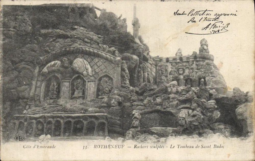 Rotheneuf — Geschnitzte Felsen — Das Grab des heiligen Budoc — Emerald Coast - Vorderseite