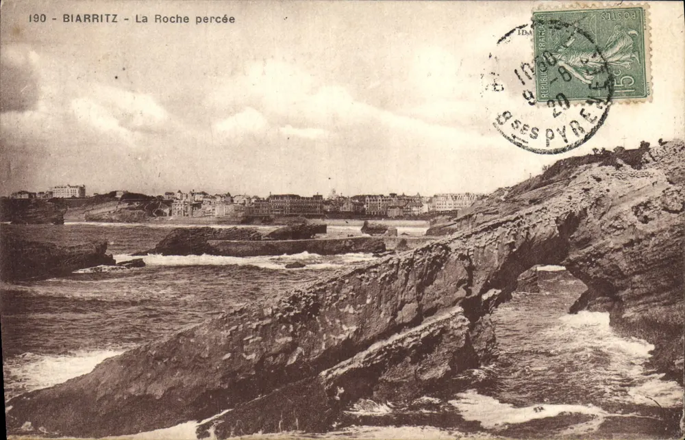 Biarritz - A Rocha Perforada — editor desconhecido, n° 190 - Frente