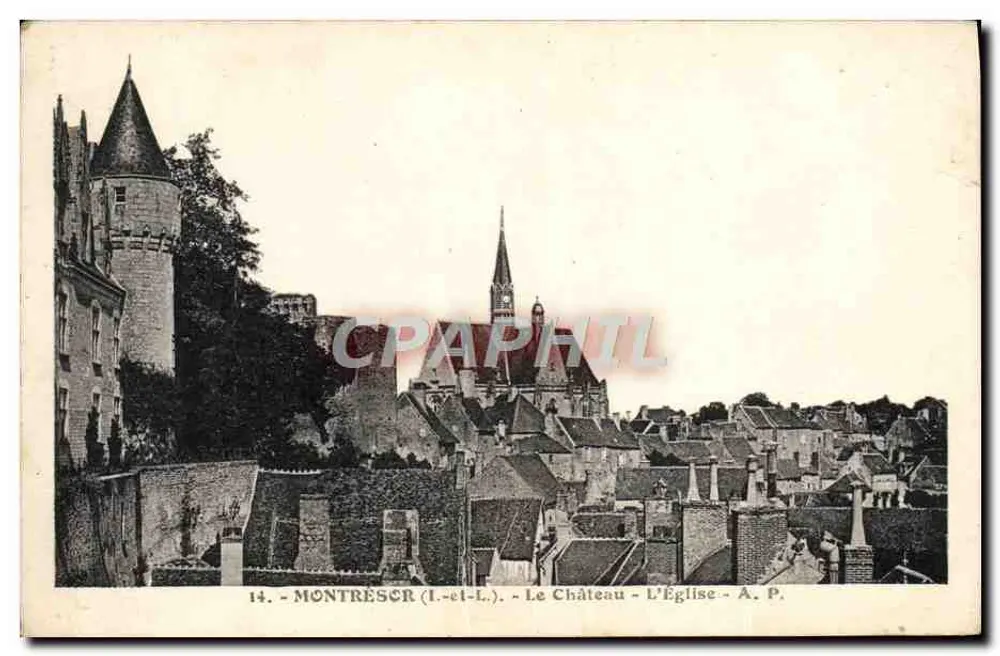 Montresc (Loir-et-Cher) — O Castelo - A Igreja — A. P. — n°14 - Frente