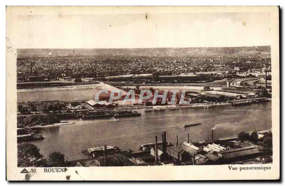 Rouen — Vista panorâmica — Strasbourg Photomécaniques, n°10 - Frente