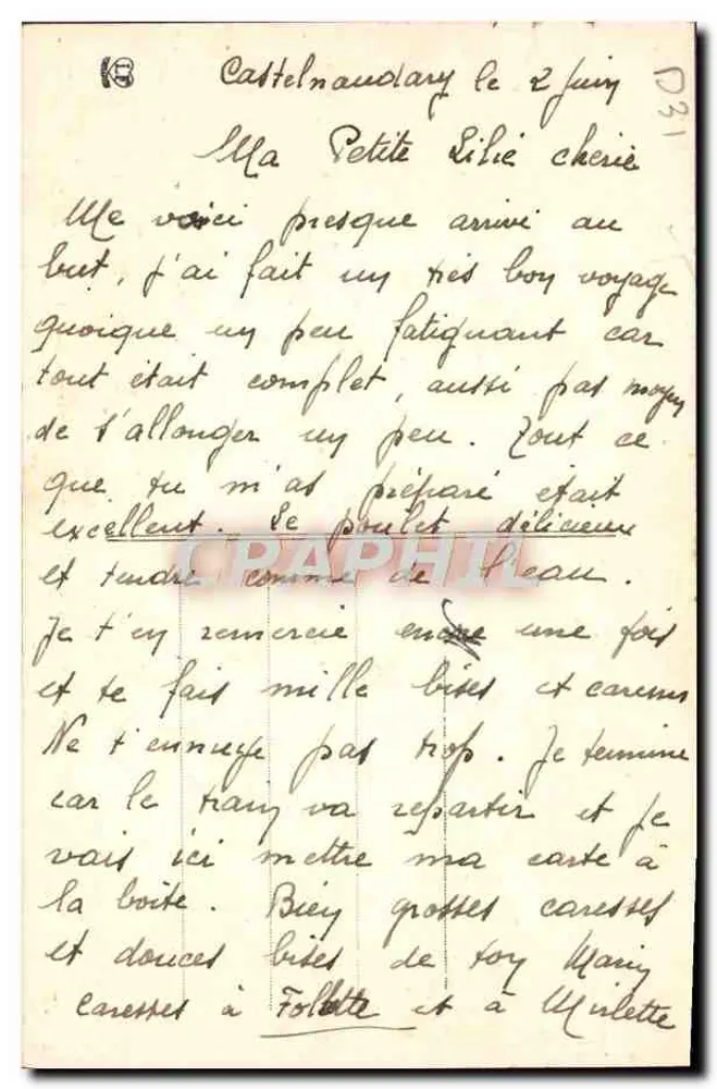 St Ferréol, in der Nähe von Revel - Wasserfälle im Park - Die Schwarze Berg - Verlag Labouche Frères, Toulouse, Nr. 15 - Rückseite
