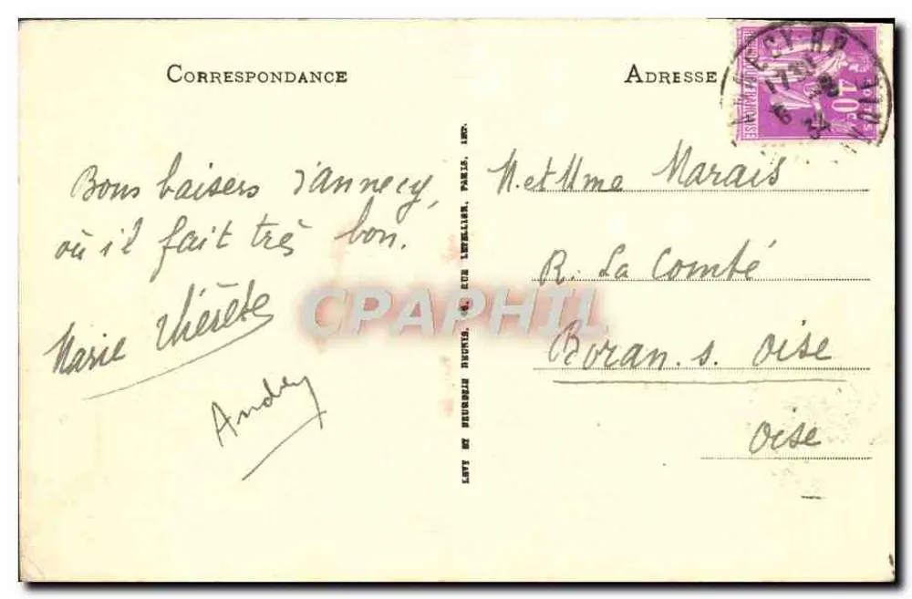 Die Arcaden der rue Sainte-Claire — Annecy — LL 88 - Rückseite