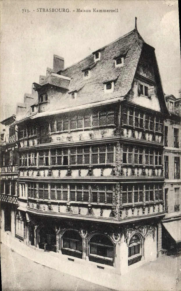 Estrasburgo - Casa Kammerzell — editor 'A Cegonha', n° 713 - Frente