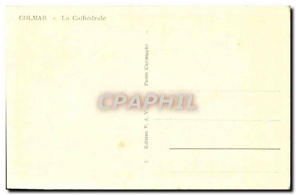 Colmar - A Catedral — Editor Christophe, n°5 - Verso