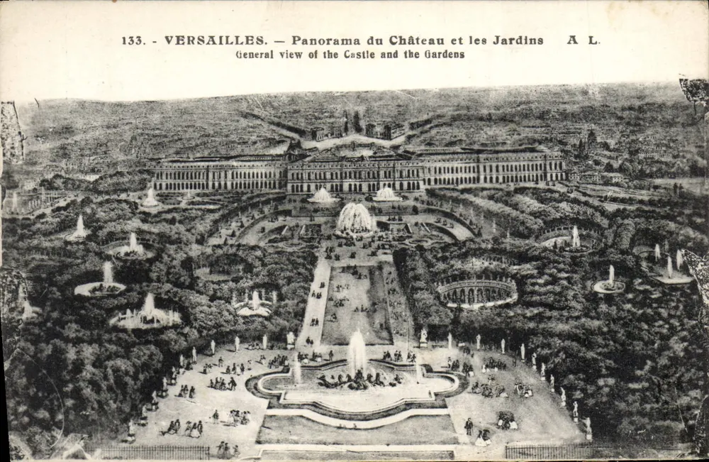 Versailles — Panorama des Schlosses und der Gärten — A L. — n° 133 - Vorderseite
