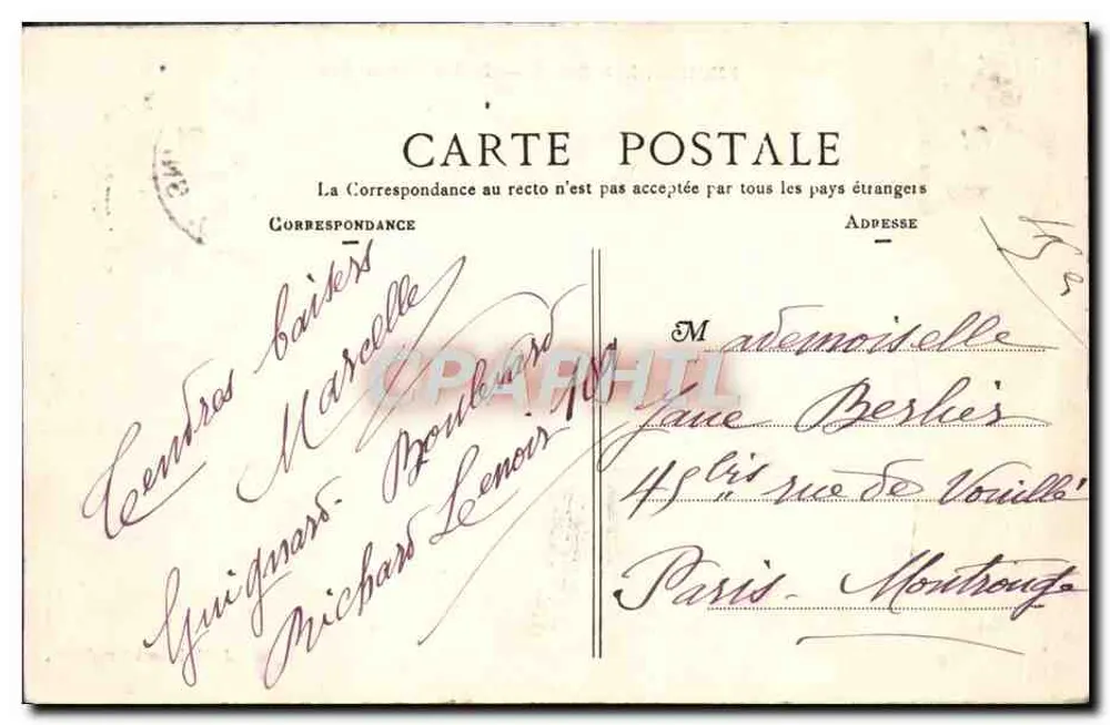 Enghien-les-Bains — Der See und das Casino — J. Moirand Enghien - Rückseite