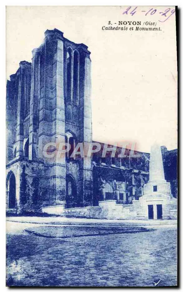 Noyon (Oise) — Catedral e Monumento — Foto-Edition 6, Rue S. - Frente