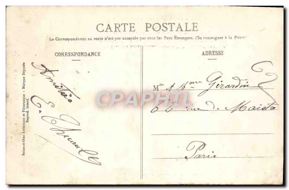 Torre de Montlhéry — Torre romana de Grand Pied — Paul Allorge - Série C n°13 - Verso