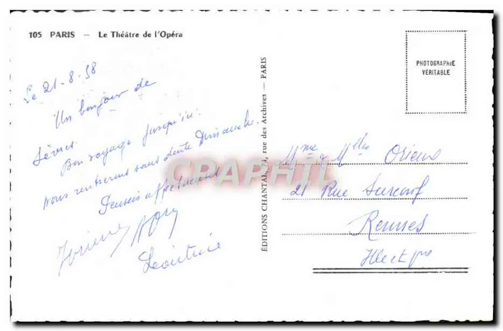Paris — A Ópera — Edições Chantal - Verso