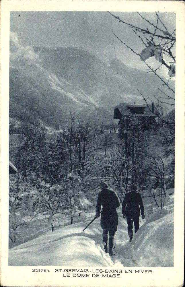 St-Gervais-les-Bains — Le Dôme de Miage en hiver — éditeur BRAUN & Cie, Mulhouse-Dornach, n° 25178 - Vorderseite