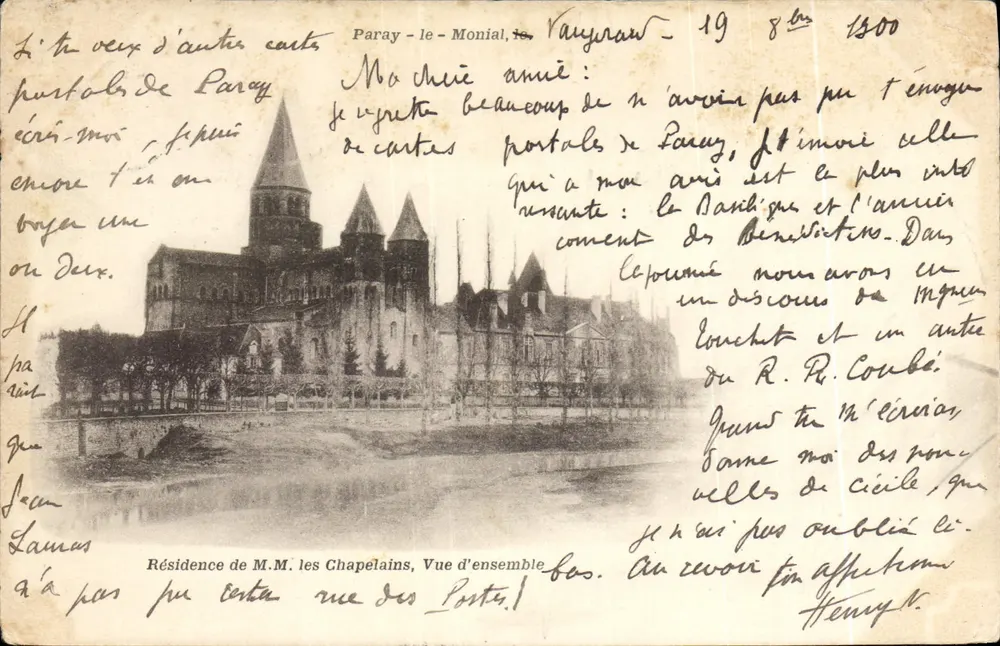 Paray-le-Monial — Vue d'ensemble de la résidence des M.M. les Chapelains — éditeur : 'Résidence de M.M. les Chapelains, Vue d'ensemble' - Vorderseite