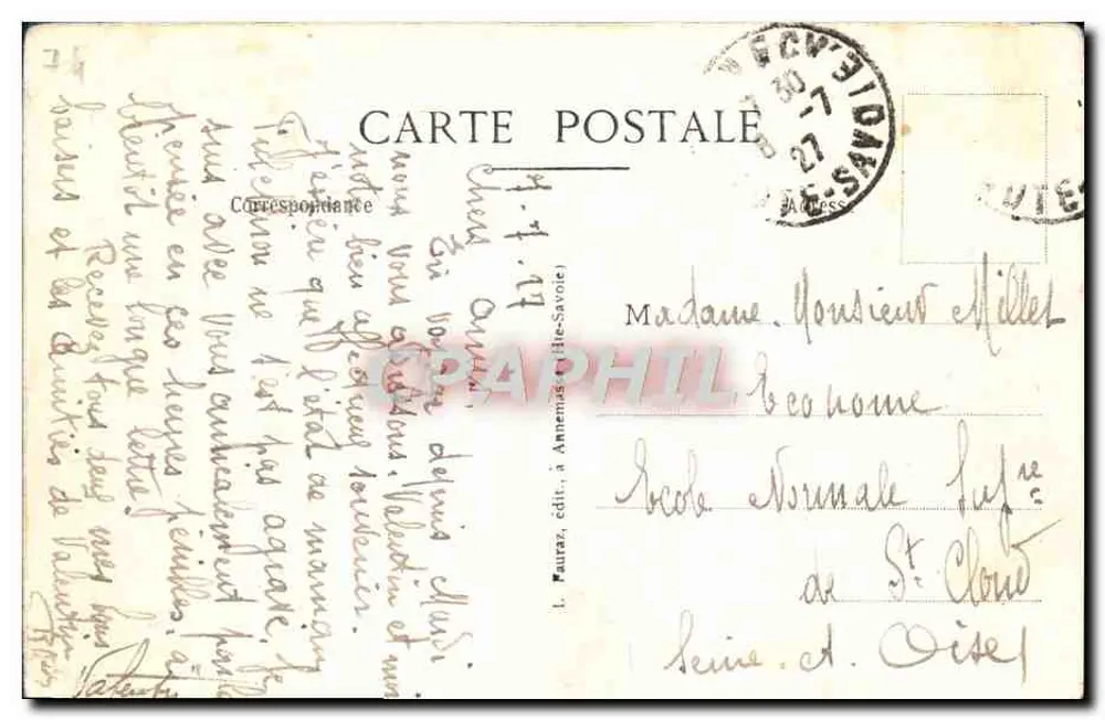 Annecy (Hte-Savoie) - Palast der Insel und der Thiou (Stauwehr des Sees) - Rückseite
