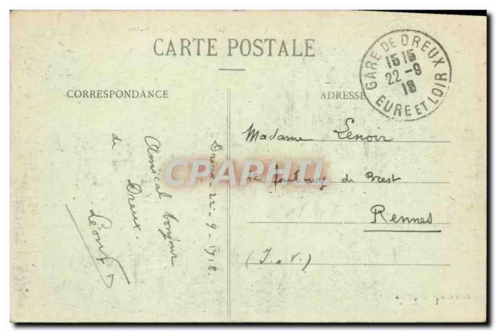Dreux - Church of Saint-Pierre — Ch. Fonceault, publisher, n°1 - Back