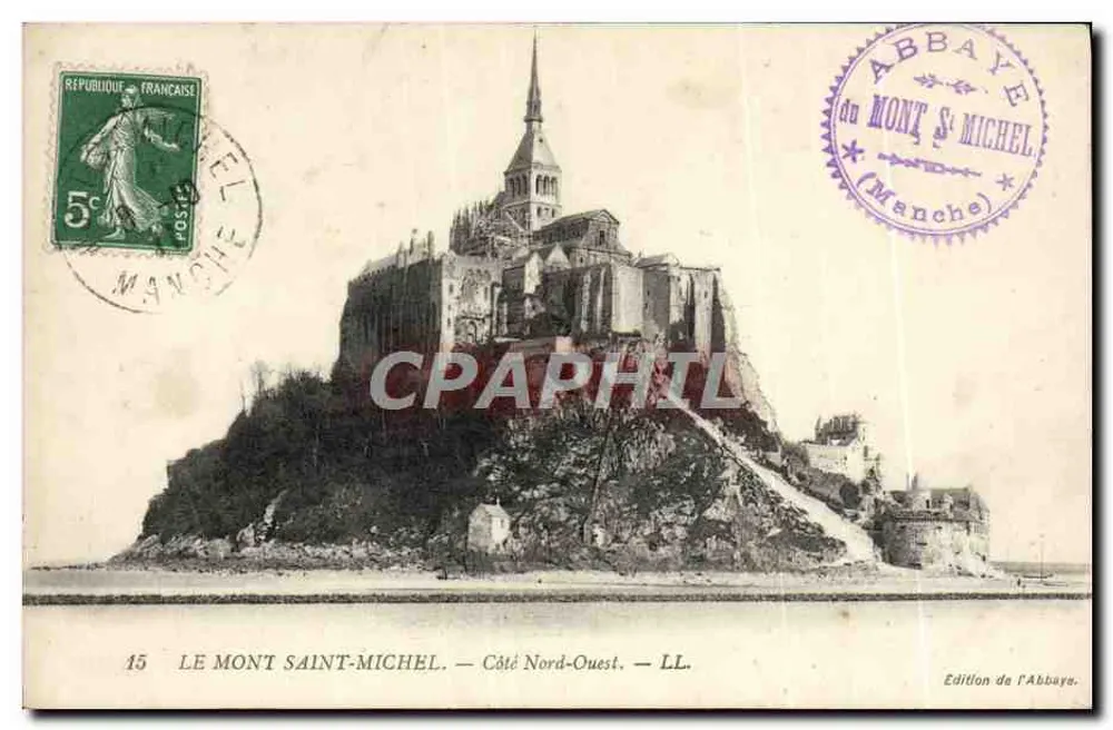 Mont Saint-Michel — Nordwestseite — LL — Edition der Abtei - Vorderseite
